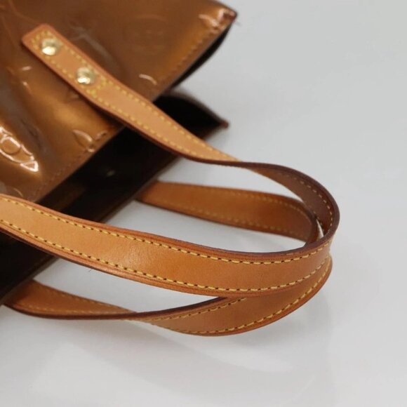 LOUIS VUITTON Monogram Vernis Reade PM Hand Bag Bronze - Picture 7 of 15
